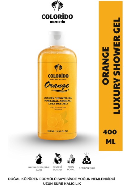 Colorido Luxury Shower Gel Orange Aromalı Lük Duş Jeli 400 ml