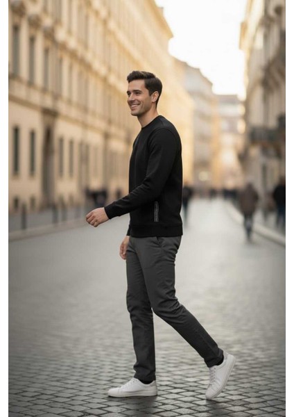 Paolo Bisiklet Yaka Erkek Sweatshirt Siyah fiyatları