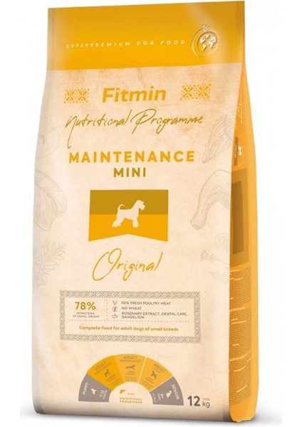 Mini Taze Tavuk Etli Ufak Irk Yetişkin Köpek Maması 12 kg