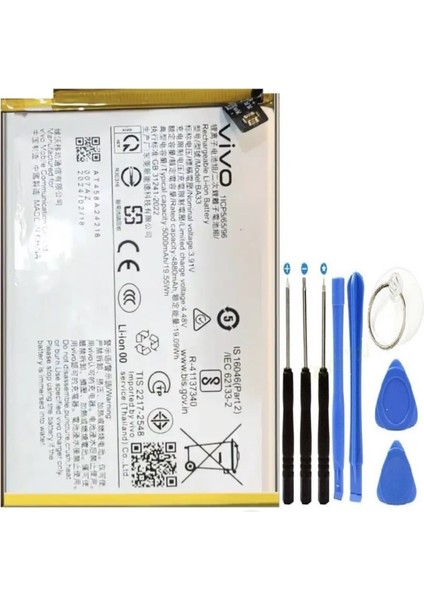 Vivo Y18 (V2333) Batarya Pil 5000 Mah+Tamir Set
