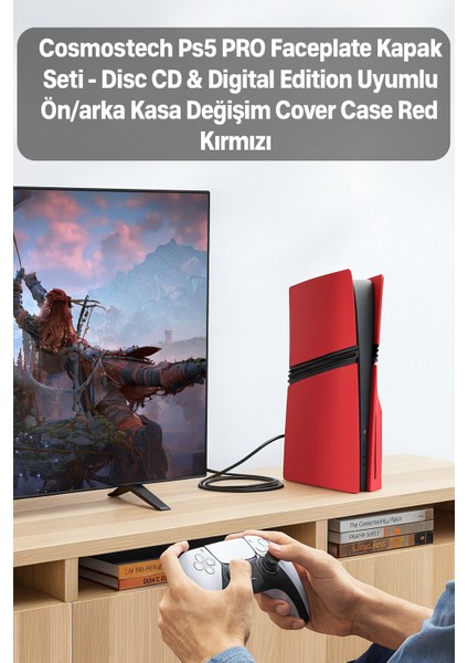 Ps5 Pro Faceplate Kapak Seti – Disc CD & Digital Edition Uyumlu Ön/arka Kasa Değişim Cover Case Red Kırmızı fiyatları