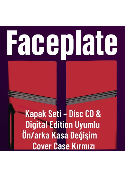 Ps5 Pro Faceplate Kapak Seti – Disc CD & Digital Edition Uyumlu Ön/arka Kasa Değişim Cover Case Red Kırmızı modelleri