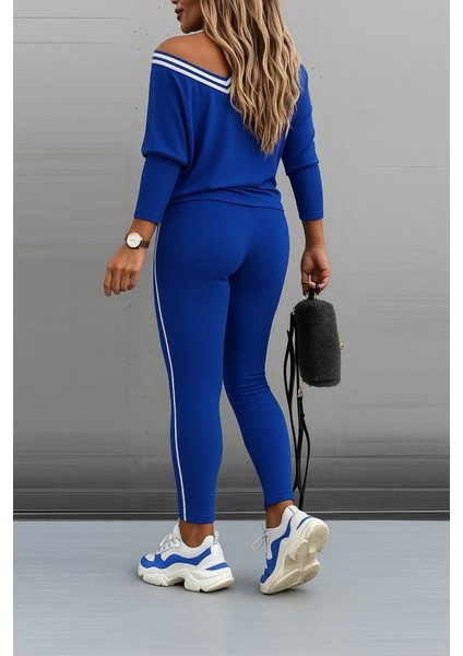 Aknbutik Kadın Uzun Kollu Tek Omuzu Açık Detaylı Viskon Iki Iplik Bluz ve Pantolon Ikili Takım fiyatları