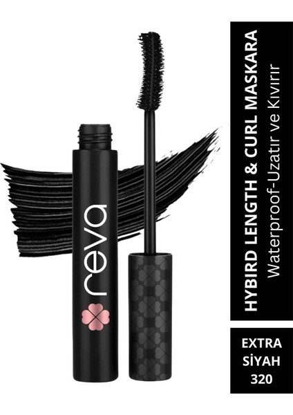 Uzatan Hibrit Maskara - Hybrid Length & Curl Mascara Extra Black - No:320 -Vegan Temiz Içerik indirimleri