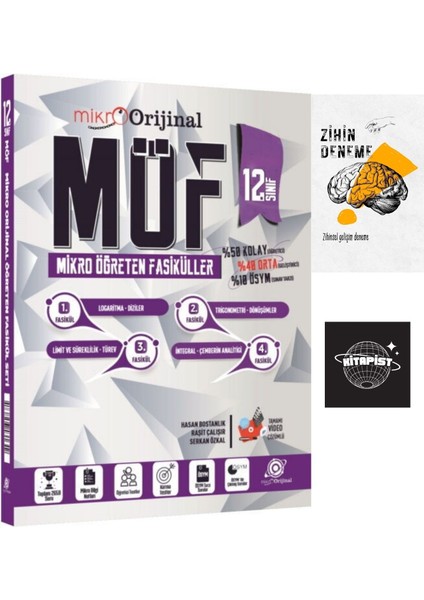 Orijinal Mikro 12. Sınıf Matematik Möf Mikro Öğreten 4 Lü Fasikül SETI+ZIHINDENEME-KD98