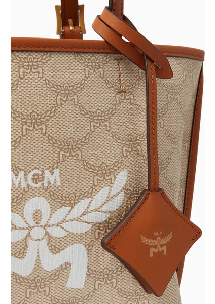 Mini Himmel Tote Çanta, Visetos Kanvas & Tereyağı Deri