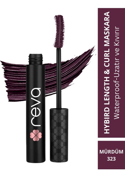 Uzatan Hibrit Maskara Mürdüm - Hybrid Length & Curl Mascara Prune - No: 323 - Vegan Temiz Içerik indirimleri