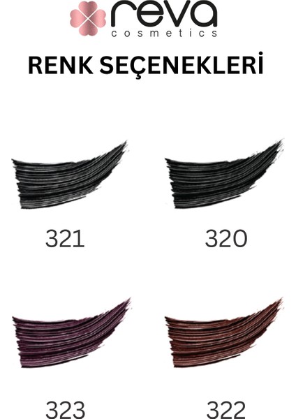 Uzatan Hibrit Maskara Mürdüm - Hybrid Length & Curl Mascara Prune - No: 323 - Vegan Temiz Içerik