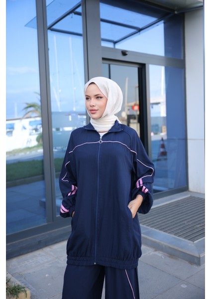 Kadın Şık Spor Eşofman Takımı Fermuarlı & Alt Üst Takım 495 indirimleri