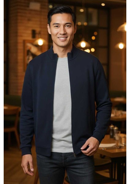 Danny Tam Fermuarlı Sweatshirt Lacivert fiyatları