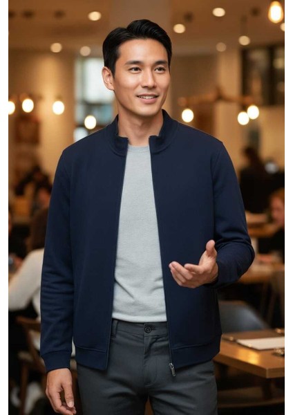 Danny Tam Fermuarlı Sweatshirt Lacivert modelleri