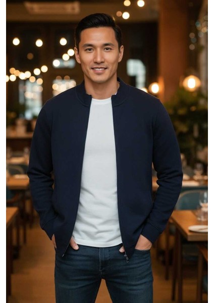 Danny Tam Fermuarlı Sweatshirt Lacivert fırsatları