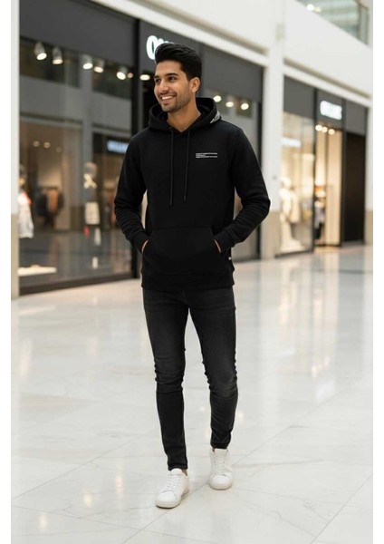 Gavi Kapüşonlu Erkek Sweatshirt Siyah