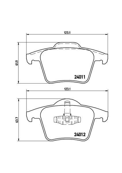 P86019 - Arka Balata Volvo XC90 2.5t 02 D5 02 T6 02 D5 V8 05 D5 09 3.2 06 D5 09