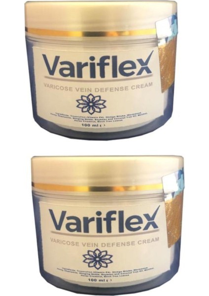 Variflex Varicose Vein Defense Bacak Var.isleri Için Masaj Bakım Kremi 100 ml 2 Adet