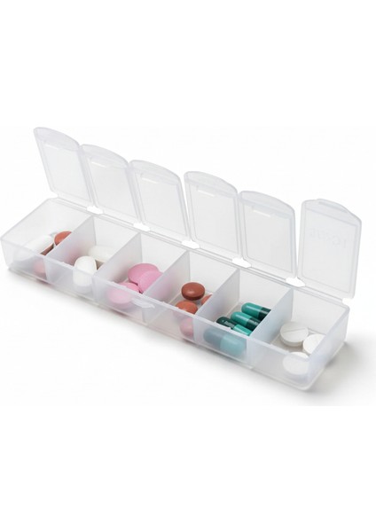 Haftalık ilaç sallama kutusu Organizer vitamin kutusu