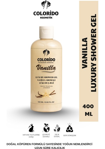 Colorido Luxury Shower Gel Vanılla Aromalı Lük Duş Jeli 400 ml