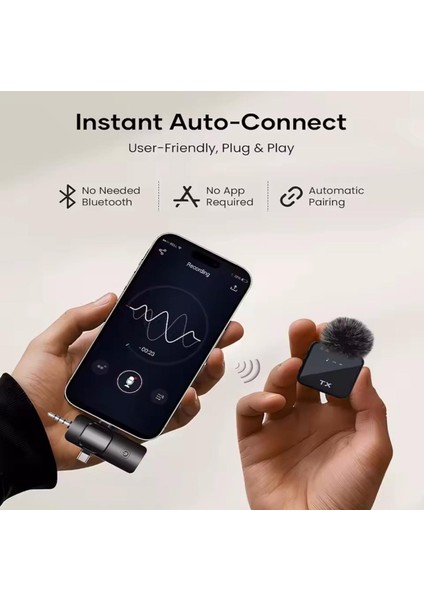 Video Kaydı,gürültü Önleyici Type-C Android/iphone/kameralar/dizüstü Kablosuz Mikrofon fırsatları