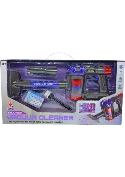 Şarjlı Dikey Süpürge | Mini Elektrikli Temizlik Oyuncağı | Evcilik & Temizlik Seti 096-15