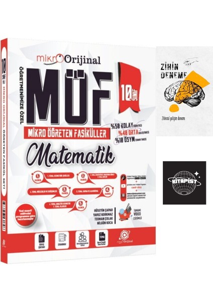 Orijinal Mikro 10. Sınıf Matematik Möf Mikro Öğreten 5 Li Fasikül SETI+ZIHINDENEME-KD87