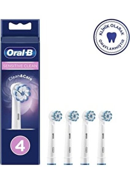 Sensitive Clean&Care Diş Fırçası Yedek Başlık Orta Sertlikte 4'lü Paket Hassas Temizlik fiyatları