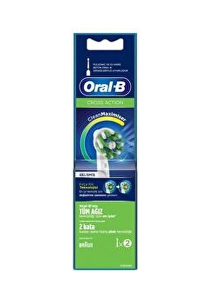 Yedek Başlık Cross Action Orta Sertlikte 2'li Paket Beyaz Renk ile Derin Temizlik indirimleri