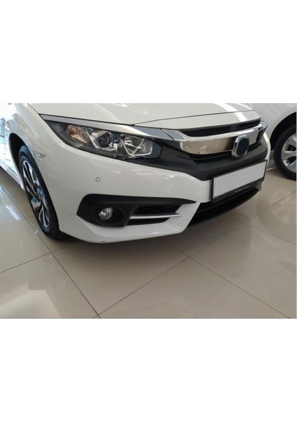 Honda Civic Fc5 2016-2019 Makyajsız Kasa Ön Sis Orta Çıtası Silver Mat Krom