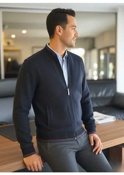Andy Tam Fermuarlı Sweatshirt Lacivert fiyatları