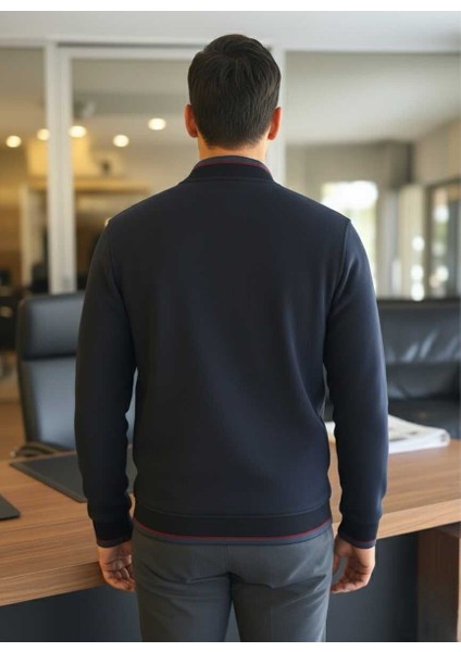 Andy Tam Fermuarlı Sweatshirt Lacivert fırsatları