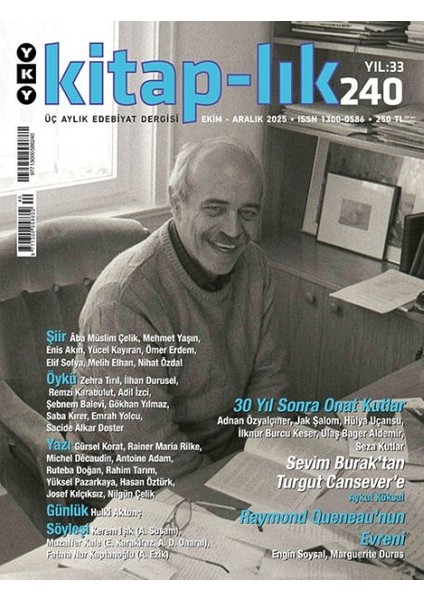 Kitap-Lık Sayı 240 - Üç Aylık Edebiyat Dergisi (Ekim-Aralık 2025)