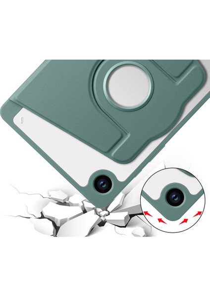 Galaxy Tab A9 Uyumlu Kalem Bölmeli Standlı Termik Kılıf Koyu Yeşil indirimleri