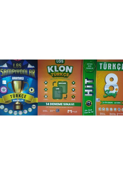 Lgs Şampiyonlar Karması Türkçe Denemeleri-Mozaik Klon Türkçe Denemeleri+Hit Türkçe Deneme