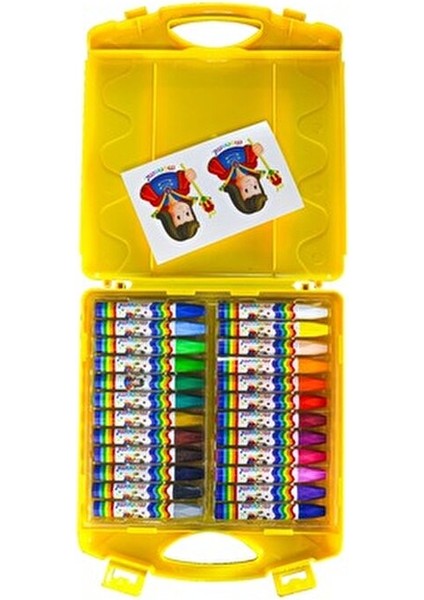 Pastel Boya 24 Renkli Yıkanabilir Kalem Çantası Orta Boy Sarı Çocuklar İçin fiyatları