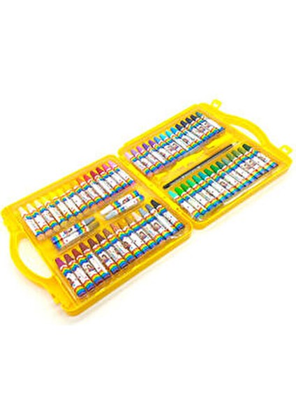 Yağlı Pastel Boya 55 Renk + 5 Ekstra Renk Çocuklar İçin Sarı Kalem Çantası modelleri