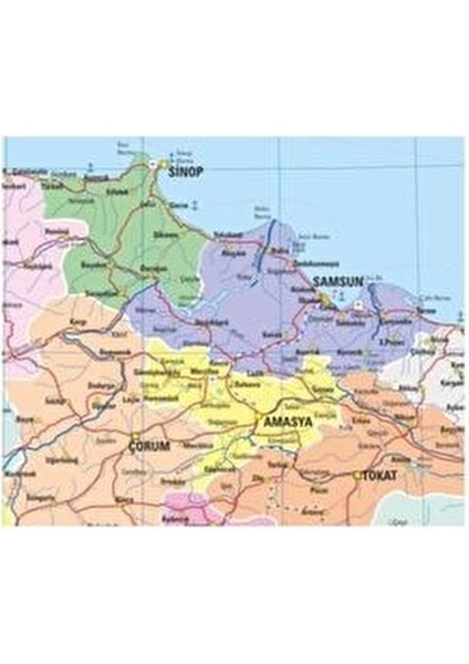 Türkiye Siyasi Haritası 100 x 140 cm Renkli Detaylarla Eğitim Amaçlı modelleri