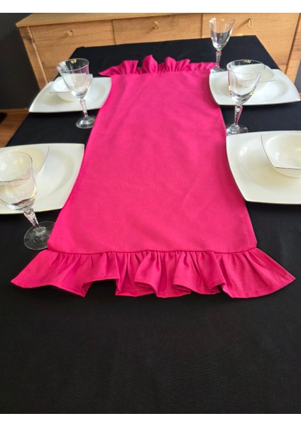 Iki Tarafı Fırfırlı Runner - Sıvı Itici Özlliğe Sahip fırsatları