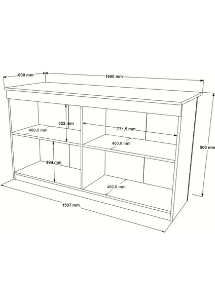 Liva Mutfak Adası Ada Mutfak Yemek Masası 160CM Sepet indirimleri