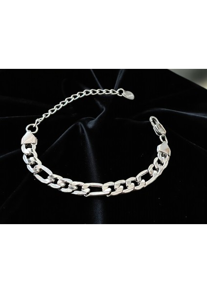 Silver Çelik Zincir Bileklik Unisex fiyatları
