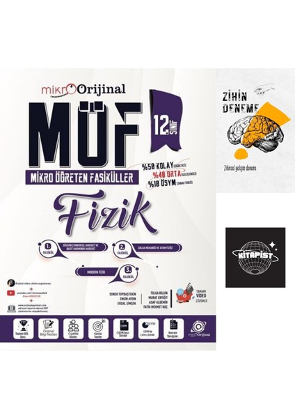 Orijinal Mikro 12. Sınıf Fizik Möf Mikro Öğreten 3 Lü Fasikül SETI+ZIHINDENEME-KD319