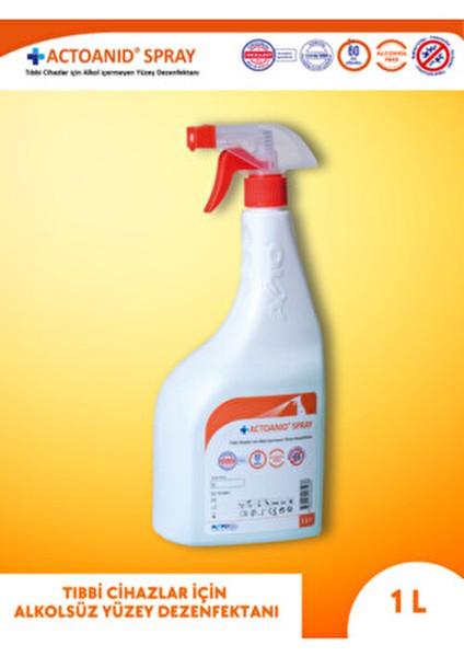 anid® Alkolsüz Dezenfektan Sprey Tıbbi Cihazlar İçin 1 Lt x 2 Hızlı Etki fiyatları