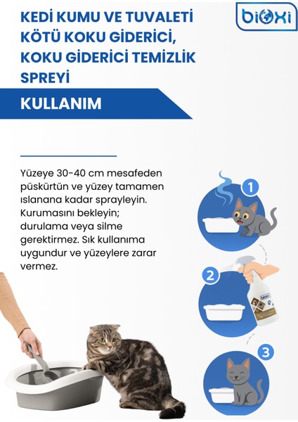 Kedi Kumu ve Tuvaleti Kötü Koku Giderici, Doğal, Parfümsüz, Koku Giderici Temizlik Spreyi 1Lt modelleri