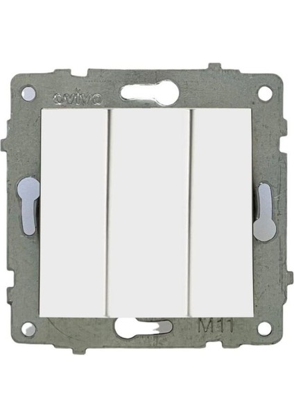 15 Adet Grano Beyaz Üçlü Anahtar Çerçeve Hariçtir modelleri