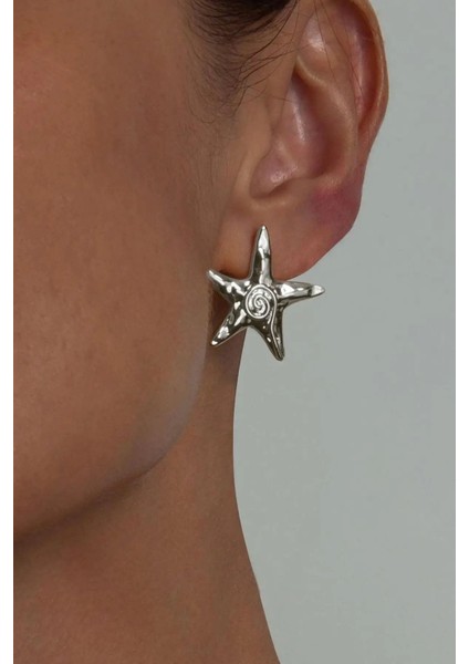 Yıldız Figürlü Çelik Küpe (Çift)