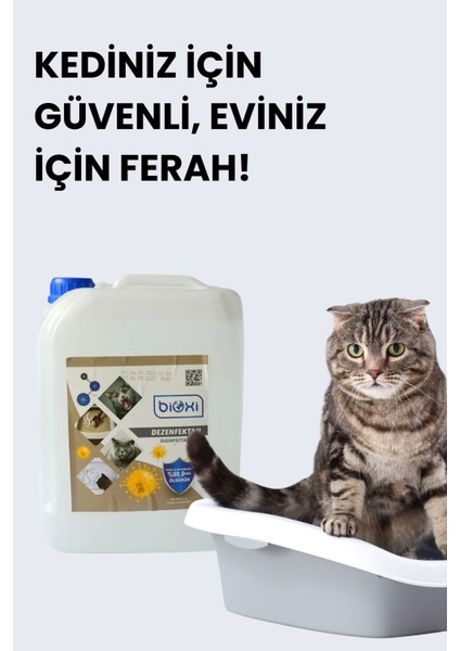 Kedi Kumu ve Tuvaleti Kötü Koku Giderici, Doğal, Parfümsüz, Koku Giderici Temizlik Dezenfektanı 5 Lt fırsatları
