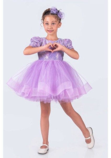 Kısa Kol Balerin Elbise Tütü Etek Pul Payetli Kız Çocuklar İçin Özel Günler fiyatları
