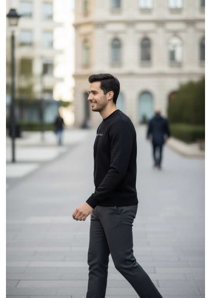 Vialli Bisiklet Yaka Erkek Sweatshirt Siyah fiyatları