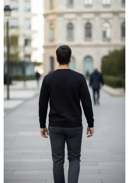 Vialli Bisiklet Yaka Erkek Sweatshirt Siyah modelleri