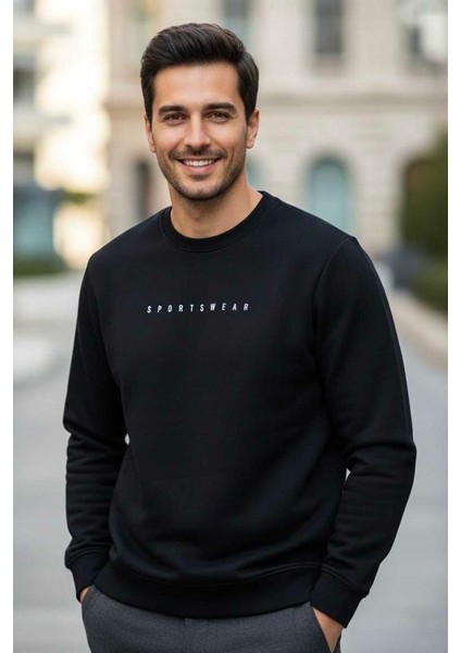 Vialli Bisiklet Yaka Erkek Sweatshirt Siyah fırsatları