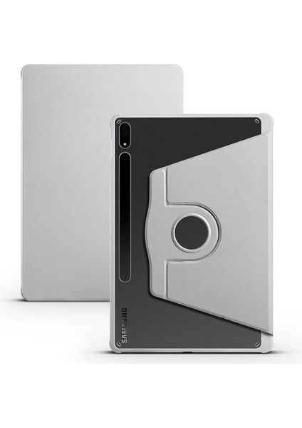 Galaxy Tab S8 Plus SM-X800 Uyumlu Kalem Bölmeli Standlı Termik Kılıf Gri