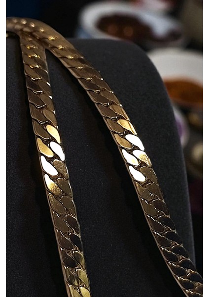 Gümüş Kaplama 316 L Paslanmaz Çelik Ezme Gurmet Sık Örme Italyan Model Zincir Kolye 5 mm Gold fiyatları